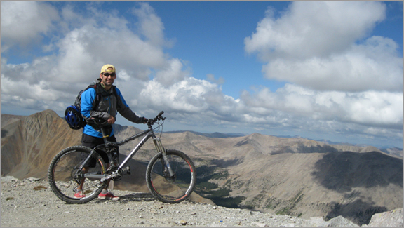 James Dziezynski mountain biking Mount Antero