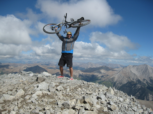 Rode and carried my bike up a 14er, Mount Antero!