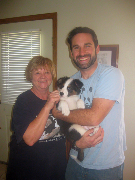 Barb (Fremont's foster Mom), Fremont and me on the big day!