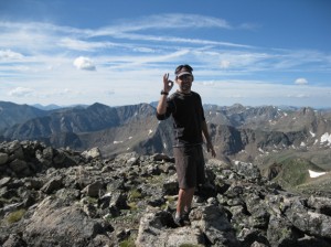 The summit of 13,845 ft. Mount Oklahoma in the Sawatch Range, Colorado.