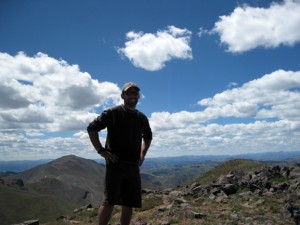 James on the summit of Stewart Peak