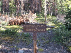 Watrous Gulch Trailhead sign