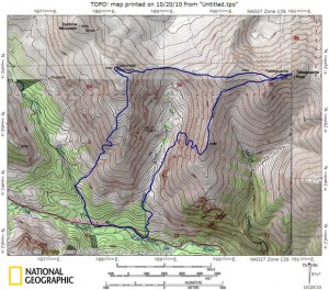 Tabeguache Carbonate Traverse Topo Map