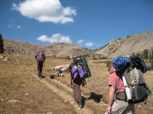 The crew headed up towards Eccles Pass