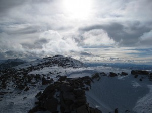Mount Audubon winter summit Indian peaks colorado