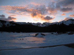 Mount Audubon Winter Sunset