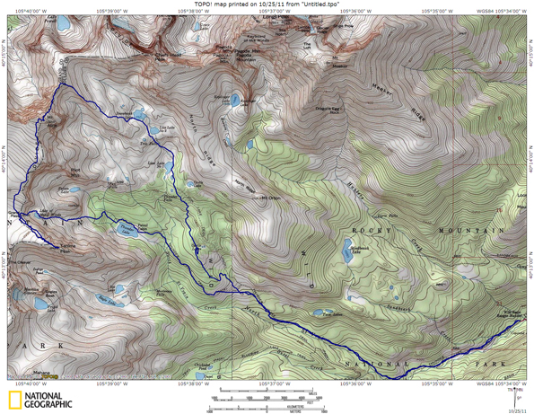 Mount Alice Tanima Peak traverse map.