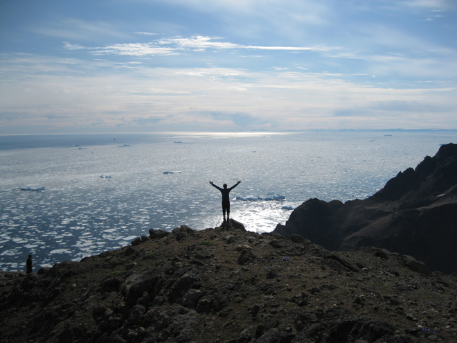 High on the "Sailor's Mountain" in Tasiilaq, Greenland. 