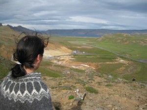 Overlooking the Iceland countryside