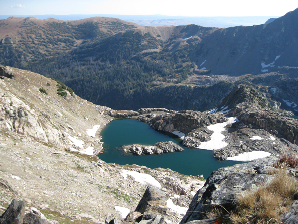 Lake near the summit of Big Agnes.