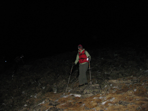 Mount Audubon night descent