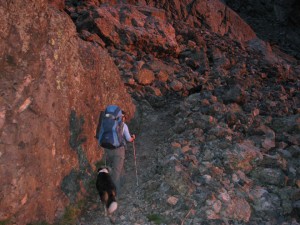 Approach to Willow Lake, Challenger Peak Colorado 14er.