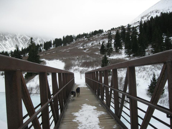 Stevens Gulch Trailhead Bridge en route to Grays, Torreys and Mount Edwards