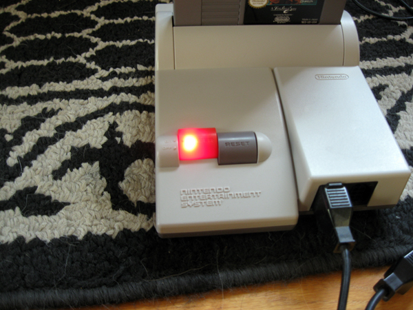 NES toploader with red LED light