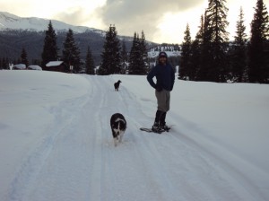 Colorado snowshoe sunset