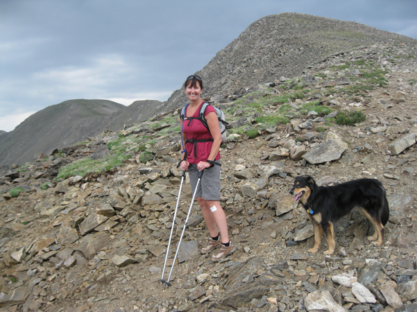 Sheila Powell and Mystic on Mount Edwards