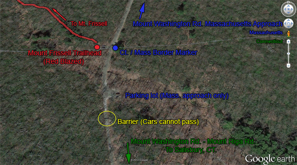 Mount Washington Road Mount Frissell trailhead