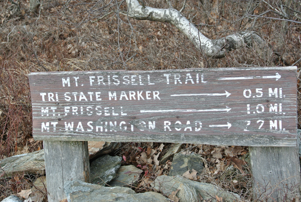 Mount Frissell trail sign