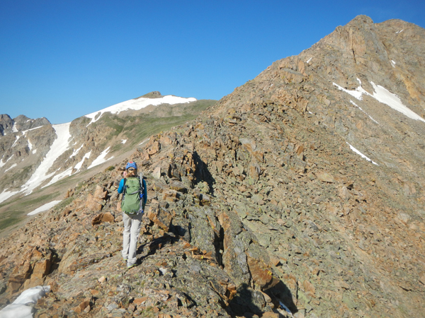 Pettingell Peak halfway on east ridge route