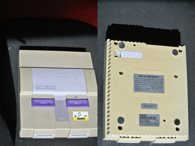 SNES yellow system before retrobright