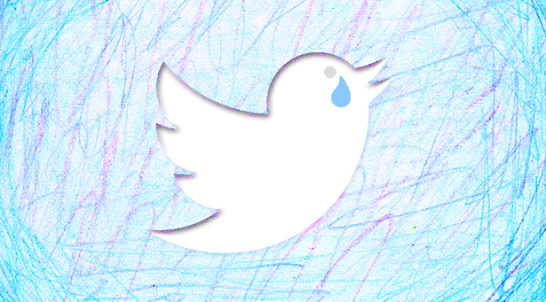 Twitter bird is sad