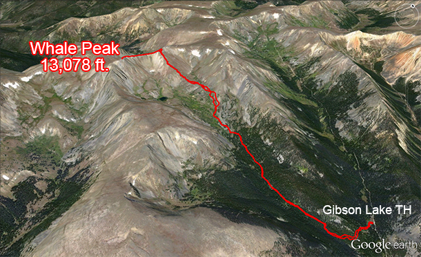 Whale Peak Colorado -  Google Earth