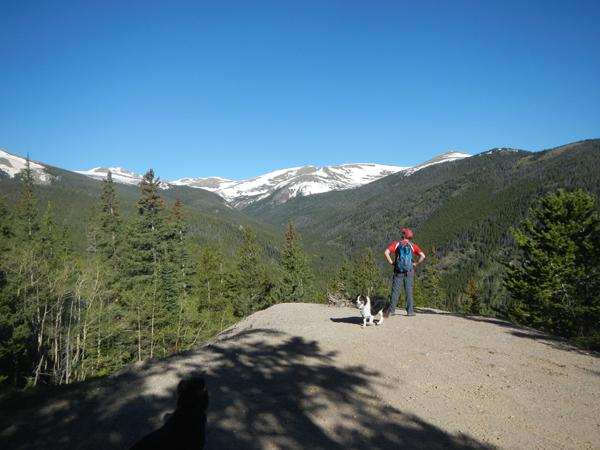 Paul and Fremont take in the dramatic overlook views!