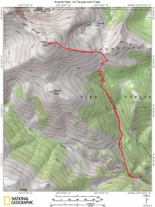 Rosalie PEak topo map