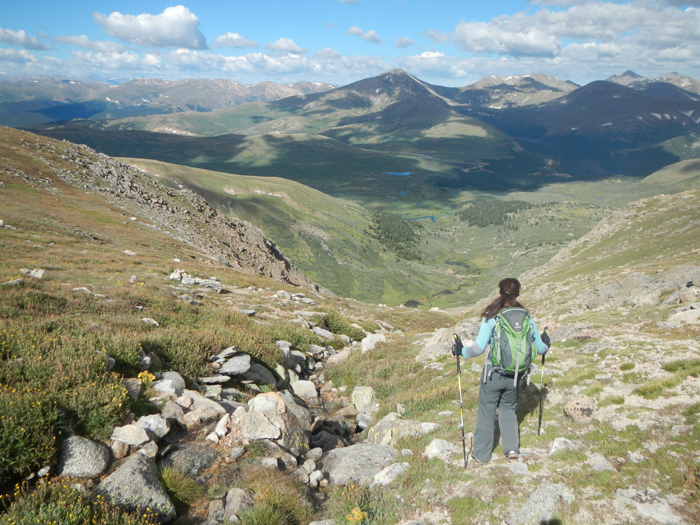 Approaching the exit gully. 