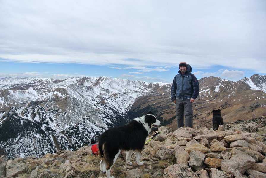 Me n' the pups on the top of Bethel. 