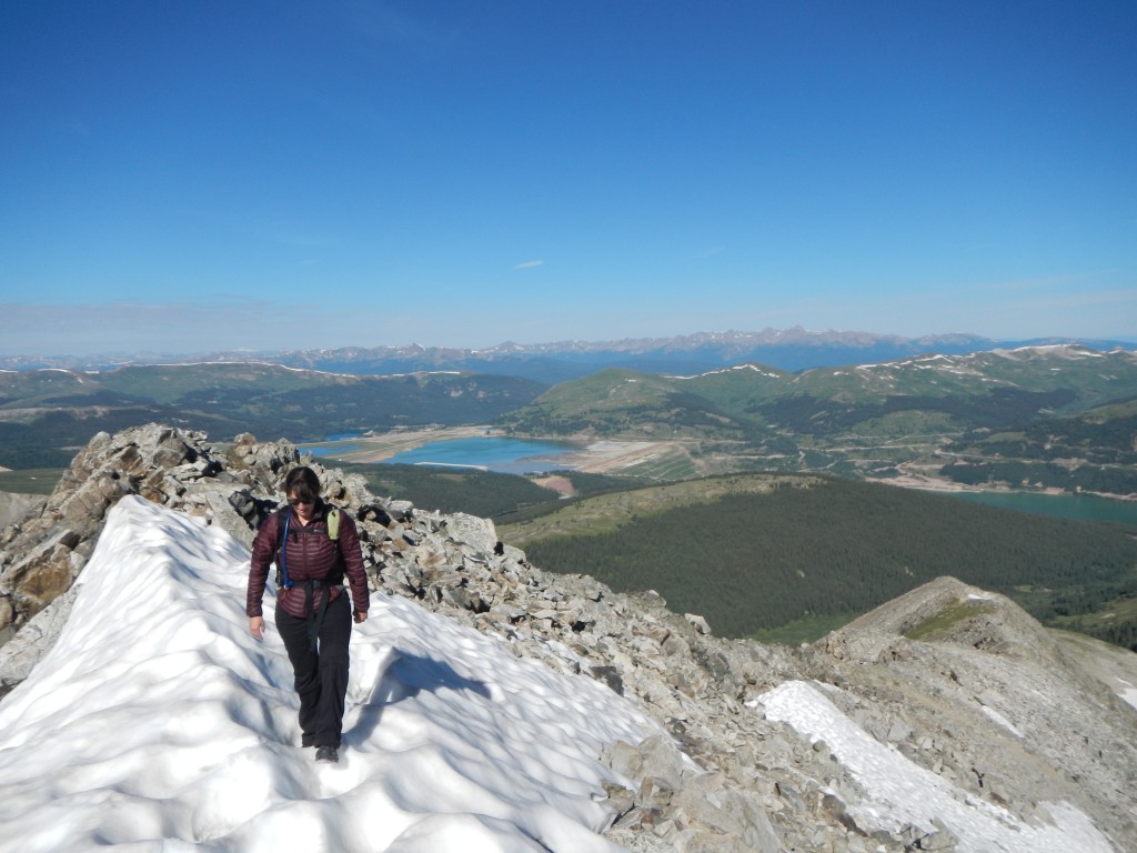 High on the west ridge of Atlantic Peak out of Mayflower Gulch. 