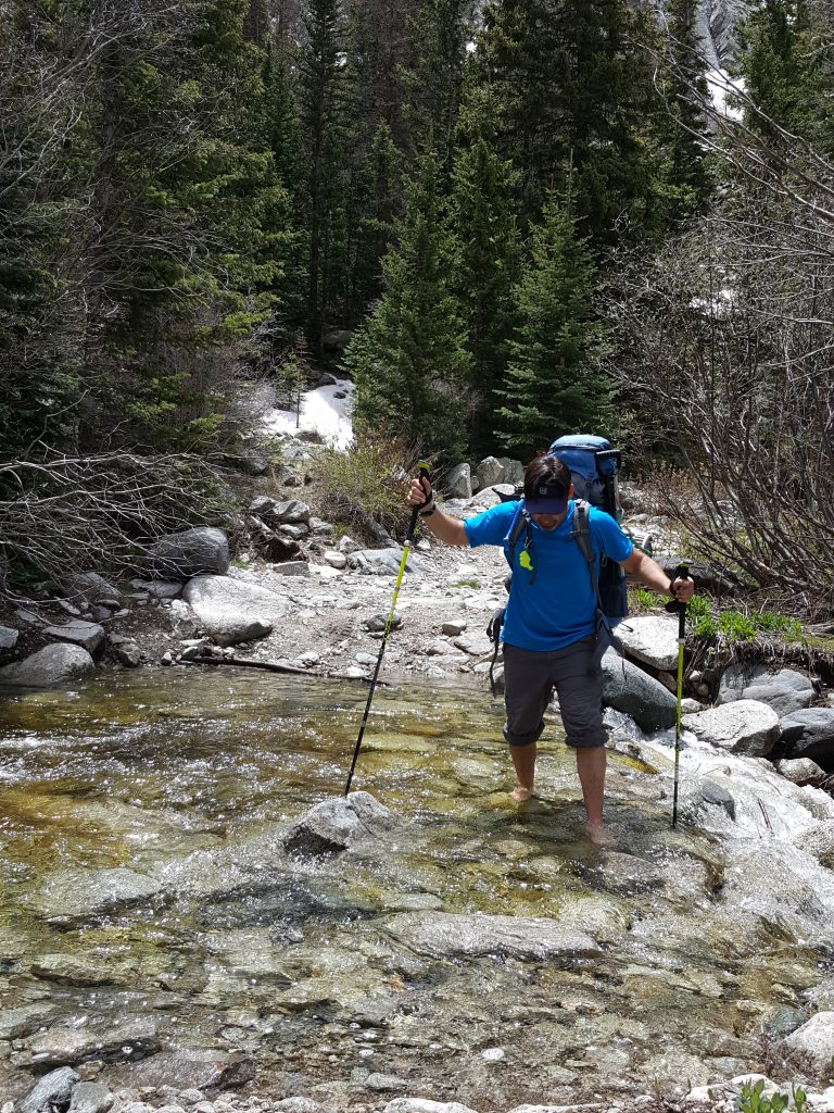 A chilly river crossing along the Lake Como 4x4 road.