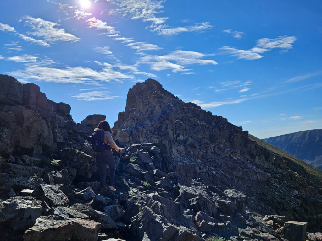 London Mountain block towers