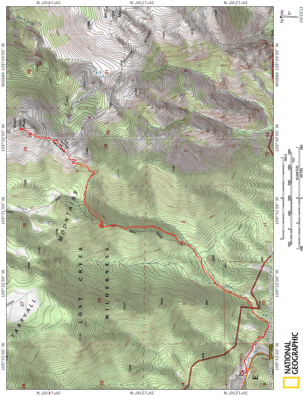 Bison Peak Colorado map