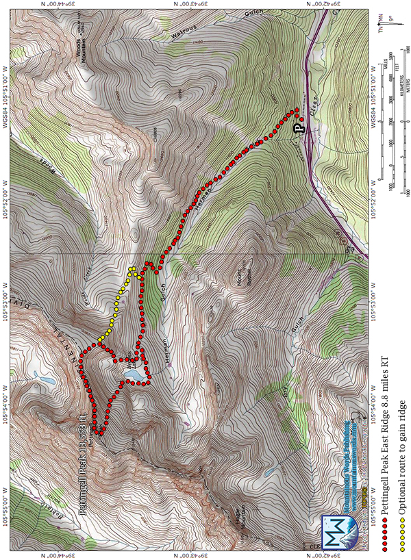 Pettingell Peak Map